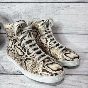 FREDA Salvador Snake Print High Top Lace Up Sneakers Size 8
